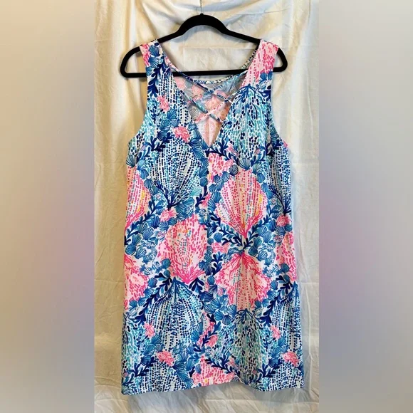 RARE_Lilly Pulitzer Kristen Swing Dress Resort White Sway With Me Excellent Cond - Picture 5 of 9